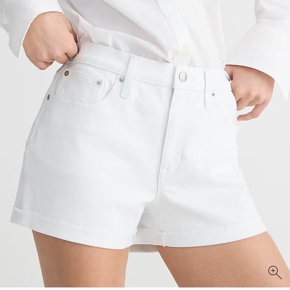 NEW J. CREW Mid-rise denim short in white size 32 - Picture 1 of 10